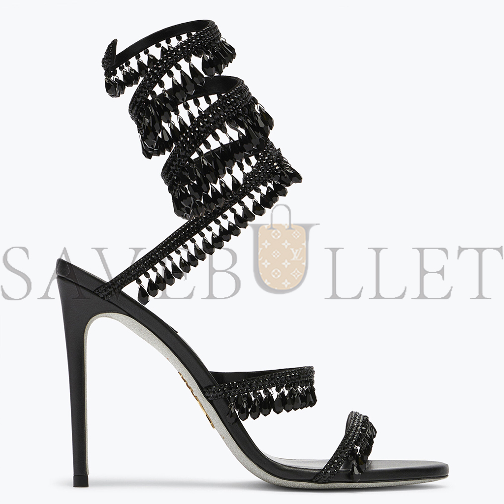 RENE CAOVILLA CHANDELIER BLACK SANDAL C10182